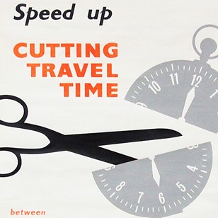 1960s Cutting Time British Rail Travel Poster